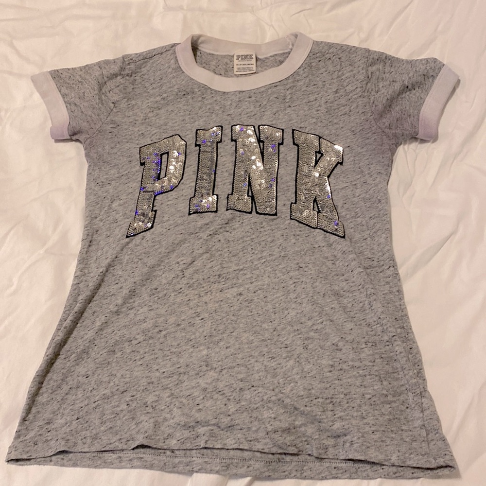 Grey and sequin shirt from PINK!